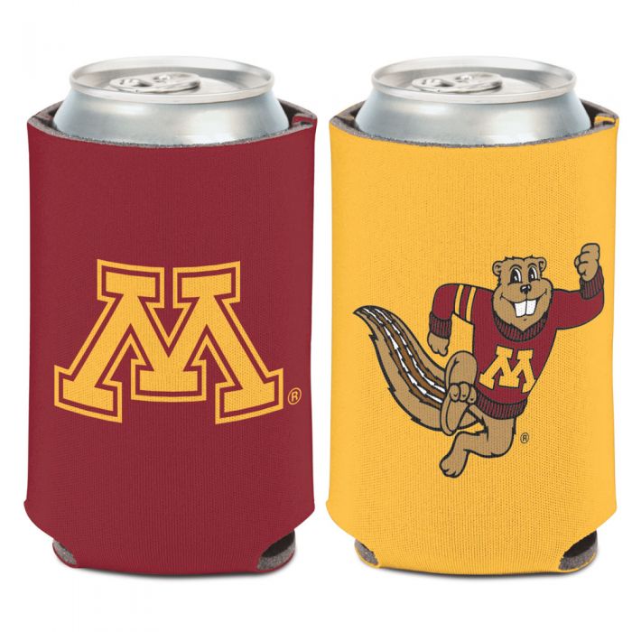 Minnesota Golden Gophers Logo 2-Sided 12 oz. Can Cooler Collectibles Wincraft   