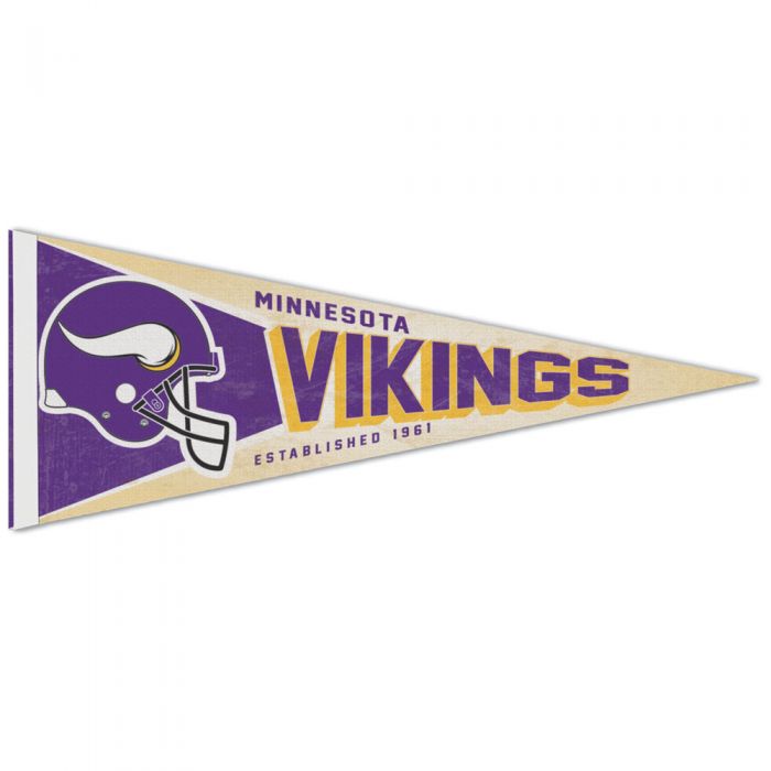 Minnesota Vikings Throwback Logo Premium Pennant Collectibles Wincraft   