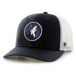 Minnesota Timberwolves Navy/White '47 Trucker Snapback Hat Hats 47 Brand   
