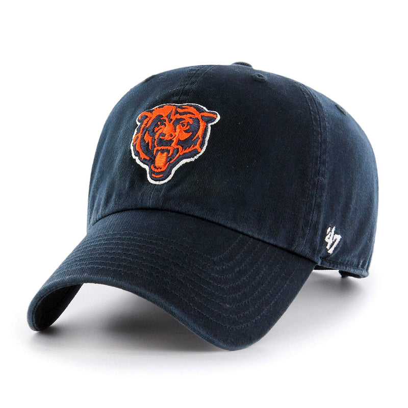 Chicago Bears '47 Clean Up Navy Logo Hat Hats 47 Brand   
