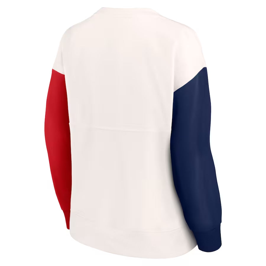 Minnesota Twins White Fanatics Women's Color Block Pullover Crew