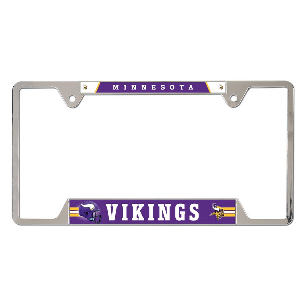 Minnesota Vikings Metal License Plate Frame Automotive Wincraft   