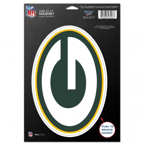 Green Bay Packers Die-Cut Logo Magnet Accessories Wincraft   