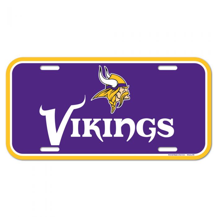 Minnesota Vikings Plastic License Plate
