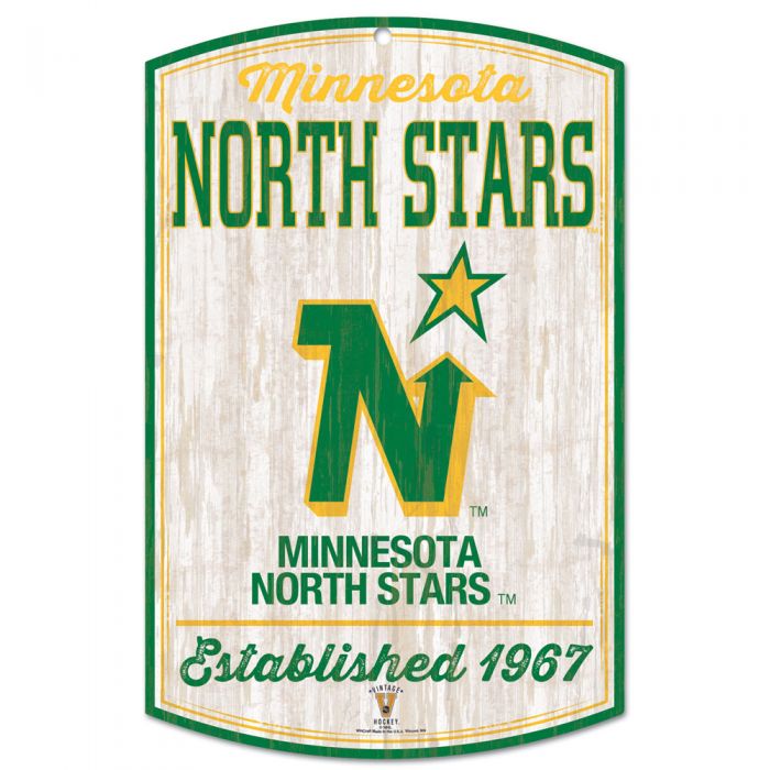Minnesota North Stars 11" x 17" Wood Sign Collectibles Wincraft   