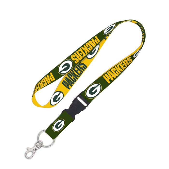 Green Bay Packers Lanyard 1" w/ Detachable Buckle Collectibles Wincraft   