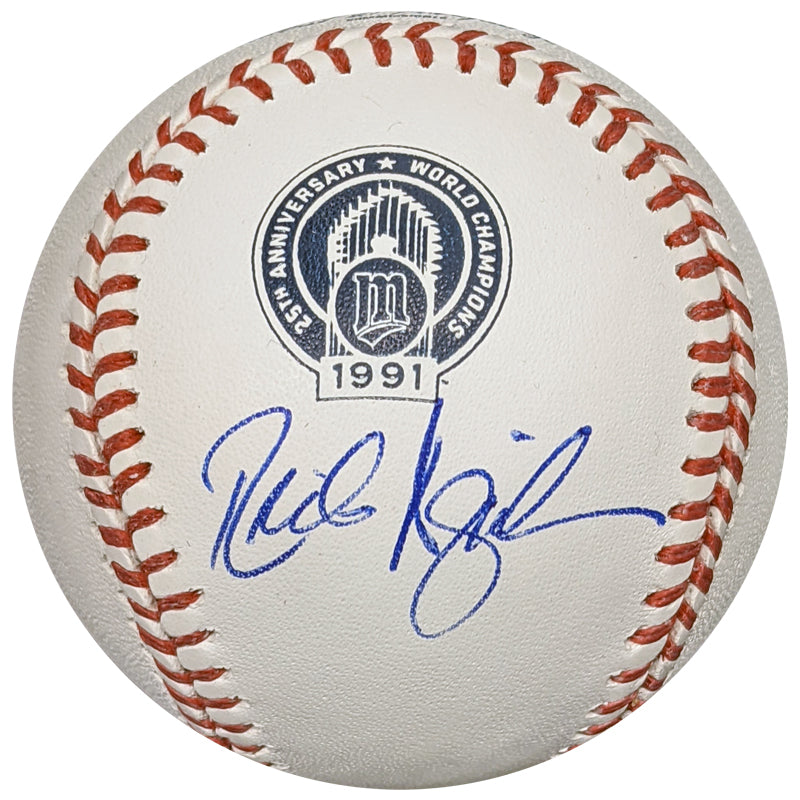 Rick Aguilera Autographed 1991 World Champions 25th Anniversary Baseball Minnesota Twins