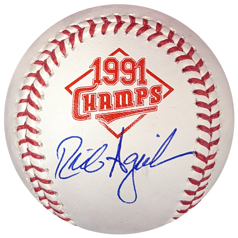 Rick Aguilera Autographed Fan HQ Exclusive 1991 Champs Baseball Minnesota Twins