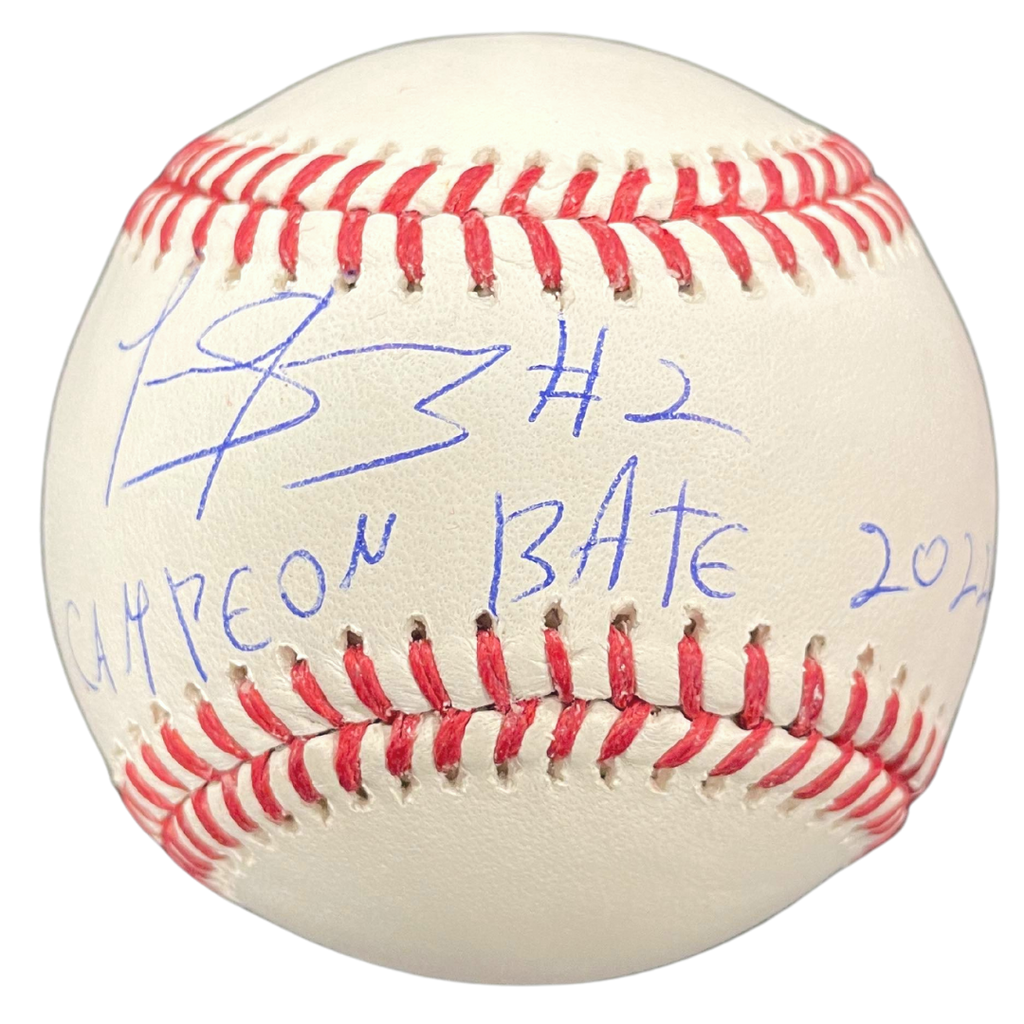 Luis Arraez Autographed Rawlings OMLB Baseball w/Campeon Bate 2022 Autographs FanHQ   