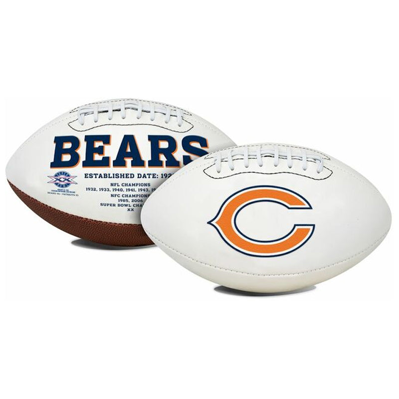 Chicago Bears Logo White Panel Full Size Football