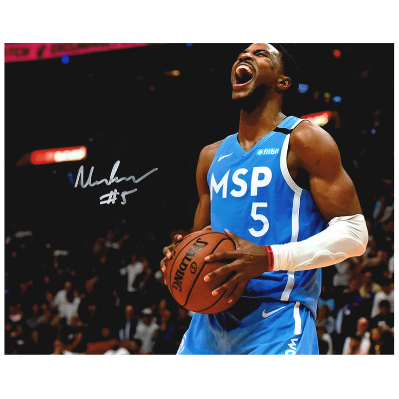 Malik Beasley Autographed Minnesota Timberwolves 8x10 Photo MSP Jersey