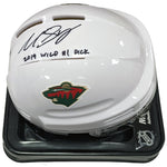 Matt Boldy Autographed Minnesota Wild Mini Helmet w/ 2019 #1 Pick Inscription (Standard Number)