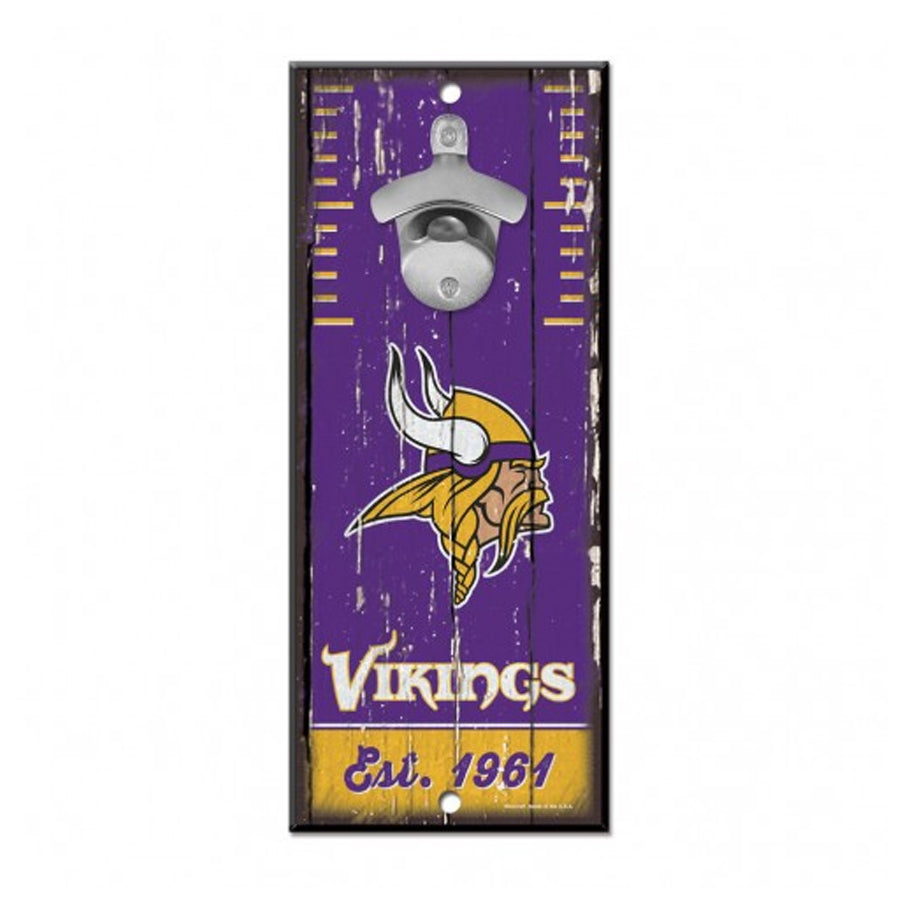 Minnesota Vikings Bottle Opener Sign 5"x11" Collectibles Wincraft   