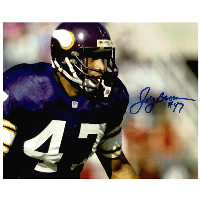 Joey Browner Autographed Minnesota Vikings 8x10 Photo Purple Jersey