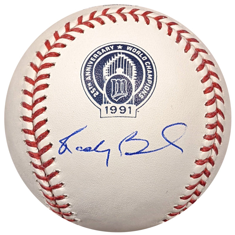 Randy Bush Autographed 1991 World Champions 25th Anniversary Baseball Minnesota Twins