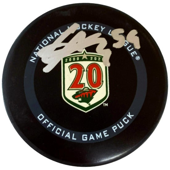 Calen Addison Autographed Minnesota Wild 20th Season Official Game Puck