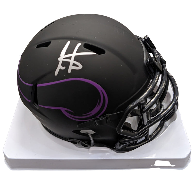 Cris Carter Autographed Minnesota Vikings Eclipse Mini Helmet Autographs Fan HQ   