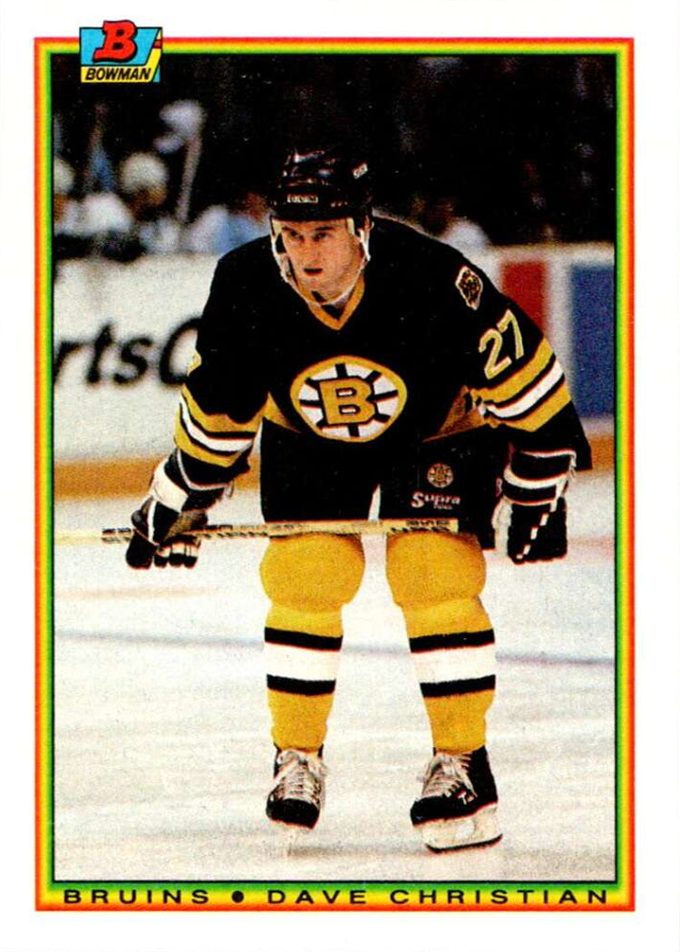 PRE-ORDER Dave Christian Autographed Hockey Card (Various To Choose From) Autographs FanHQ 1990-91 Bowman  