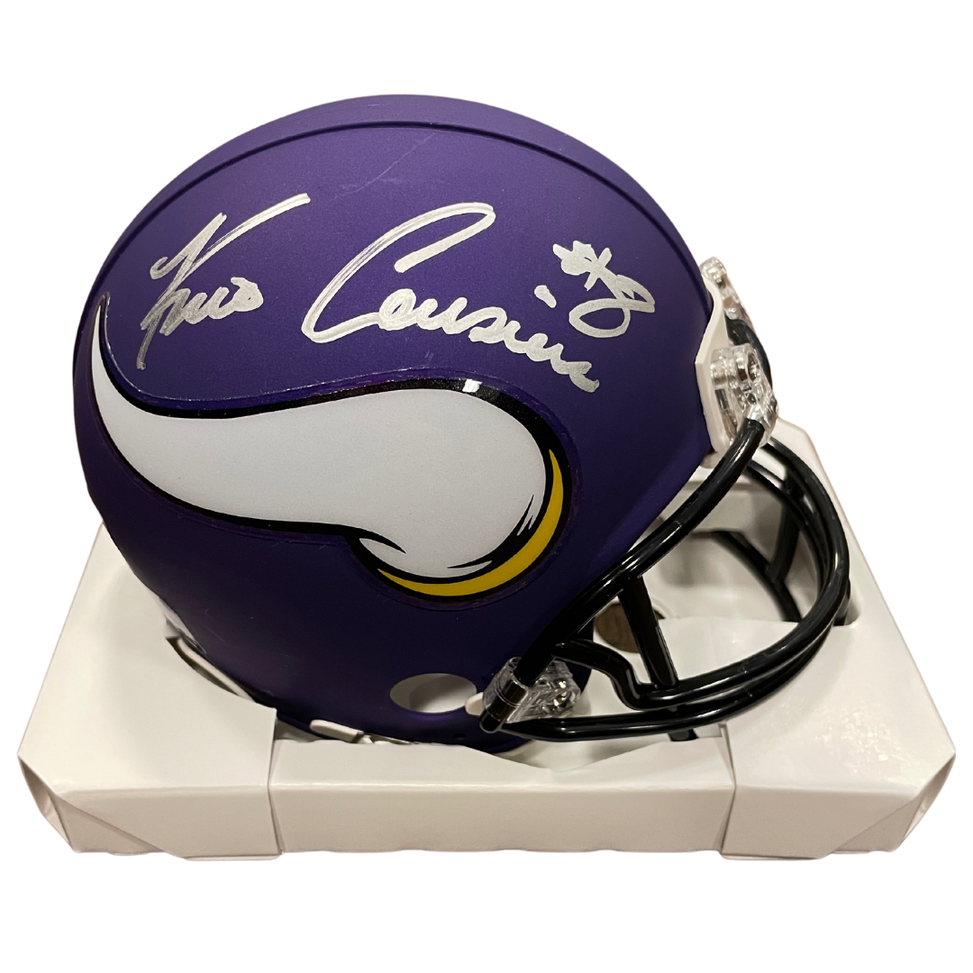 Kirk Cousins signed Minnesota Vikings mini football helmet proof COA  autographed