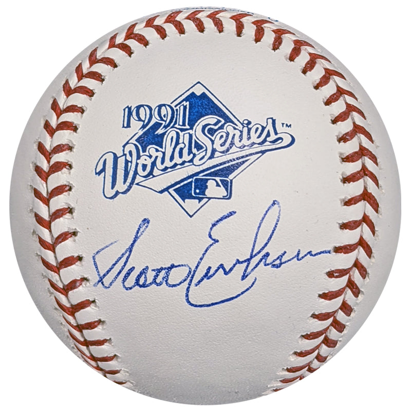 Scott Erickson Autographed 1991 World Series Baseball Minnesota Twins Autographs Fan HQ   