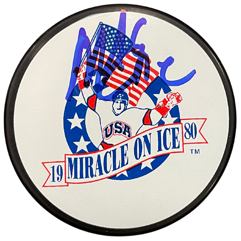 Mike Eruzione Autographed Miracle On Ice Puck
