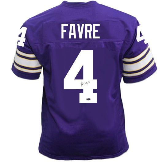 Brett Favre Autographed Purple Throwback Pro-Style Jersey