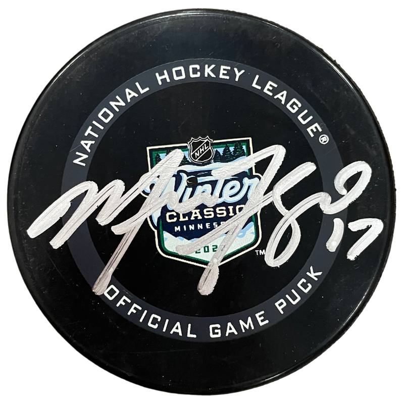 Marcus Foligno Autographed 2022 Winter Classic Official Game Puck