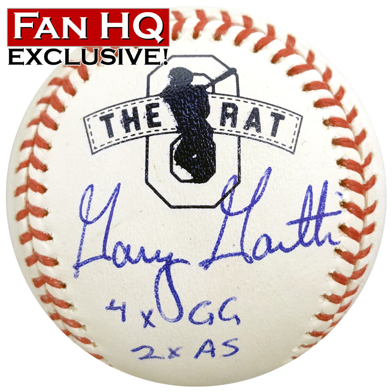 Gary Gaetti Autographed/Inscribed Fan HQ Exclusive Nickname "2x AS, 4x GG" Baseball (Number 8/8) Autographs Fan HQ   