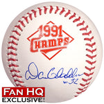 Dan Gladden Autographed Fan HQ Exclusive 1991 Champs Baseball Minnesota Twins