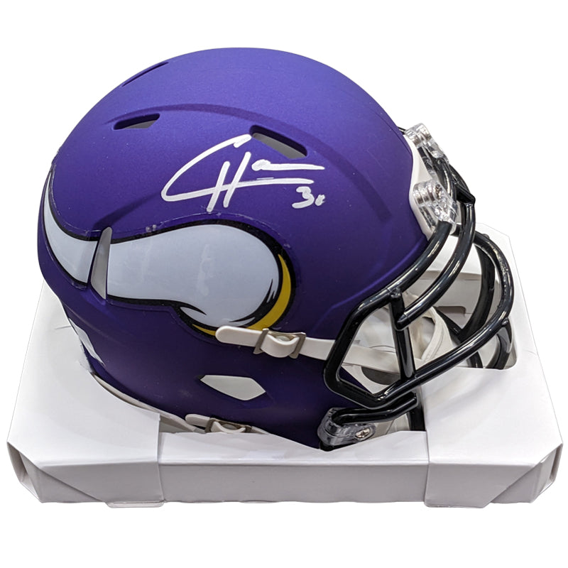 C.J. Ham Autographed Minnesota Vikings Speed Mini Helmet Autographs FanHQ   