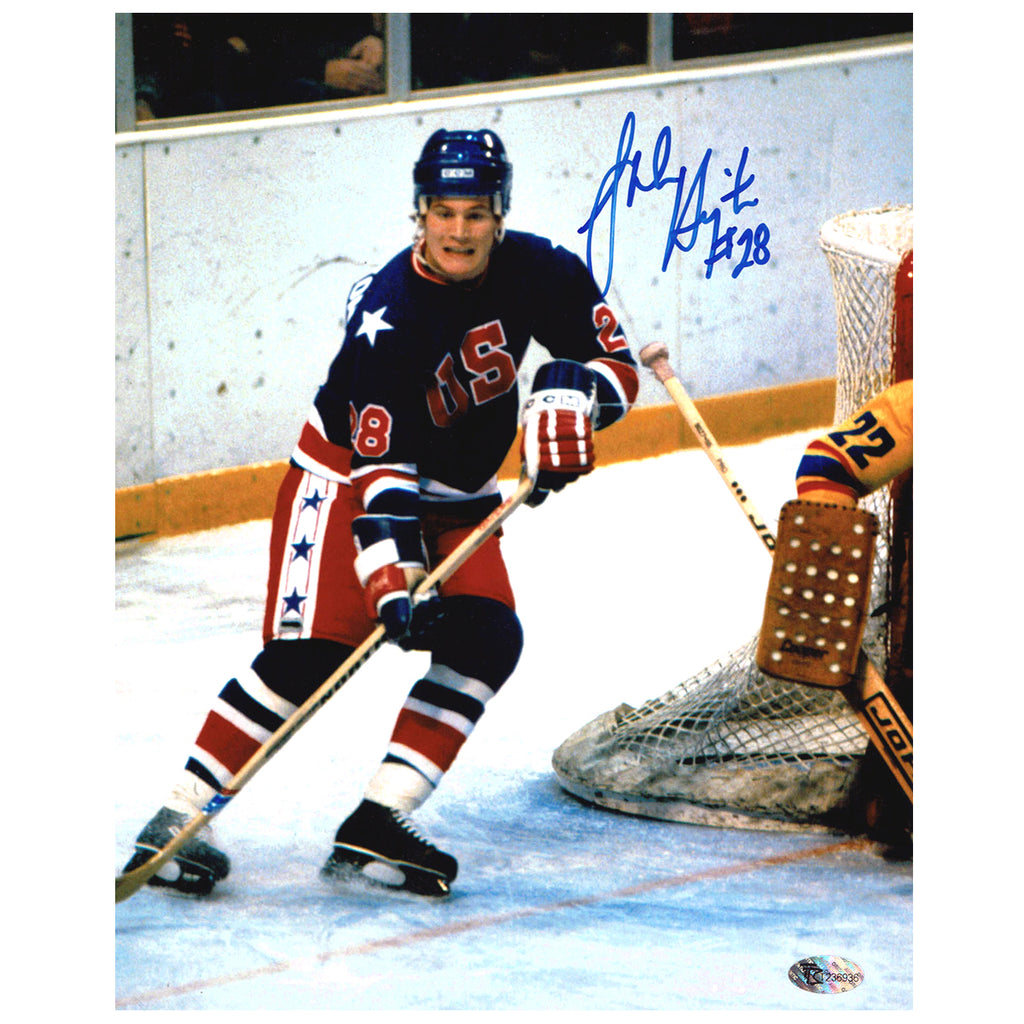 1980 USA Miracle On Ice (15) Team Signed Custom White Hockey Jersey JS
