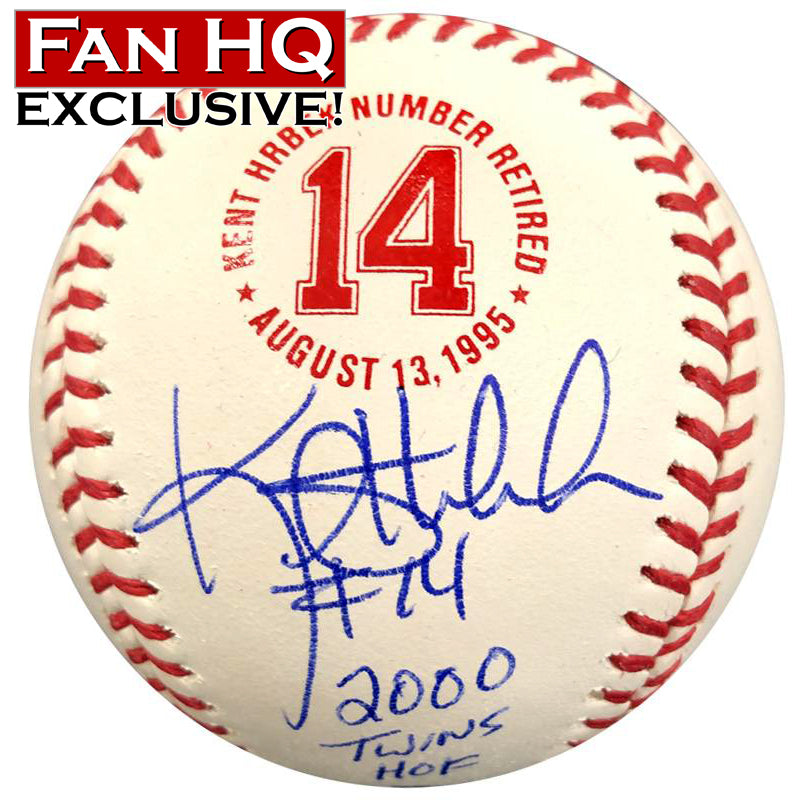 Kent Hrbek Signed and Inscribed "2000 Twins HOF" Fan HQ Exclusive Number Retired Baseball Minnesota Twins (Number 14/14)