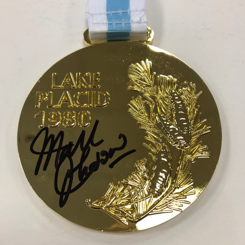 Mark Johnson Autographed Replica 1980 Gold Medal