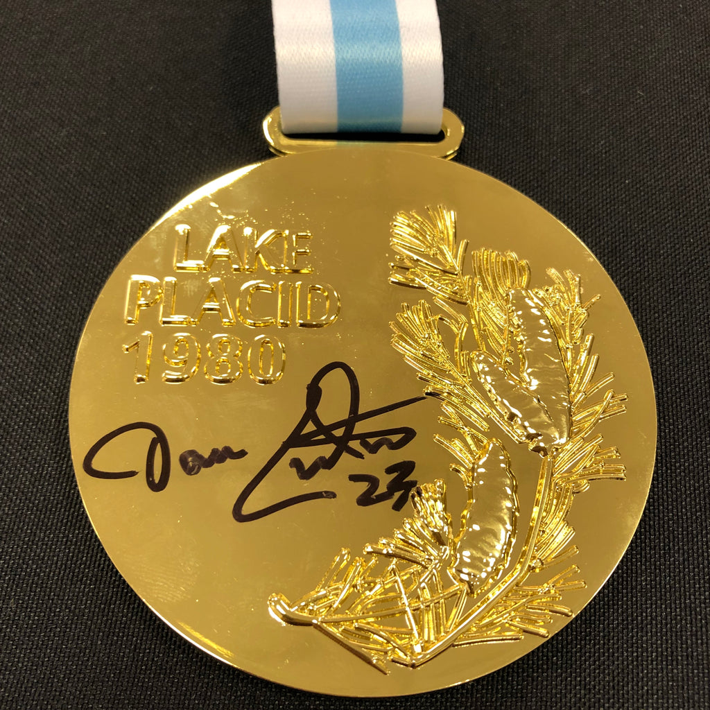 Dave Christian Autographed Replica 1980 Gold Medal