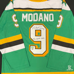 Mike Modano Autographed Fan HQ Exclusive SotaStick Art North State Jersey (Numbered Edition)