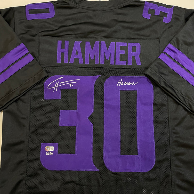 C.J. Ham Autographed Fan HQ Exclusive Blackout Nickname Jersey w/ Hammer Inscription (Numbered Edition)
