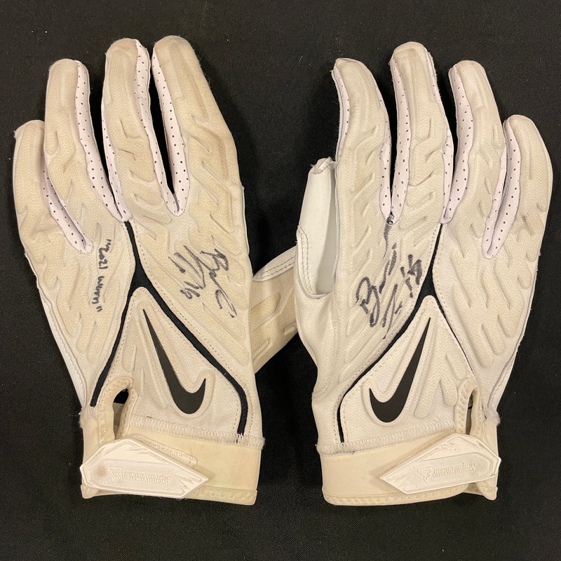Brandon Zylstra Worn Gloves Autographs FanHQ White 2  