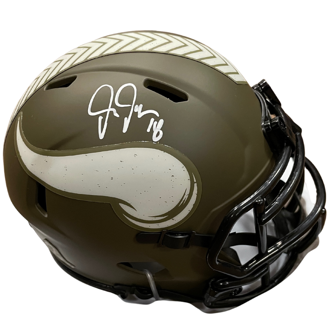 Justin Jefferson Autographed Minnesota Vikings 2022 Salute To Service – Fan HQ