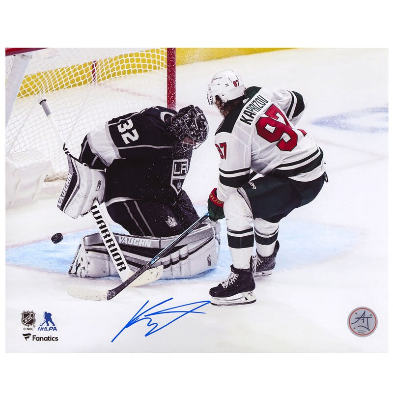 Kirill Kaprizov Autographed Minnesota Wild First NHL Goal 8x10 Photo