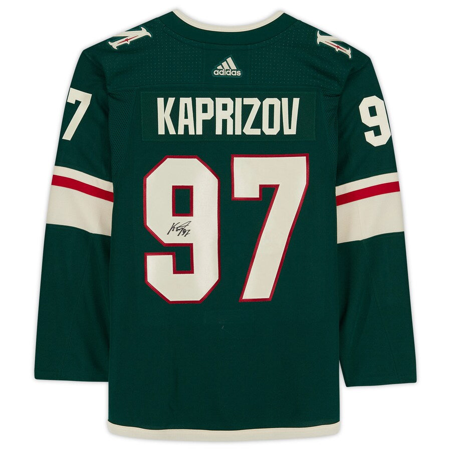 Kirill Kaprizov Autographed adidas Authentic Minnesota Wild Green Jersey Autographs FanHQ   