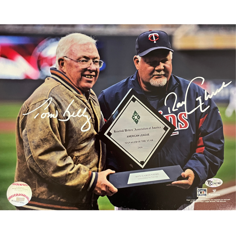 Tom Kelly and Ron Gardenhire Autographed 8x10 Photo Minnesota Twins