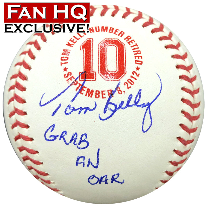 Tom Kelly Signed and Inscribed "Grab An Oar" Fan HQ Exclusive Number Retired Baseball Minnesota Twins (Standard Number)