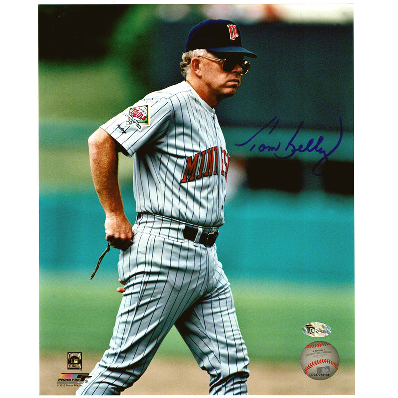 Tom Kelly Autographed Minnesota Twins 8x10 Photo Gray Jersey