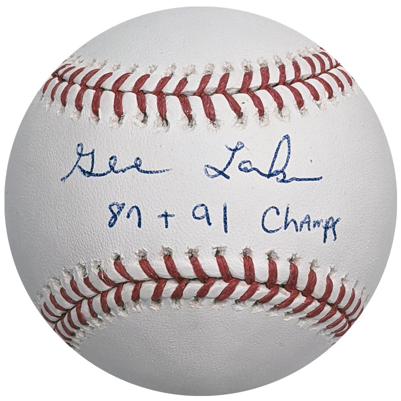 Gene Larkin Signed and Inscribed Official Major League Baseball Minnesota Twins