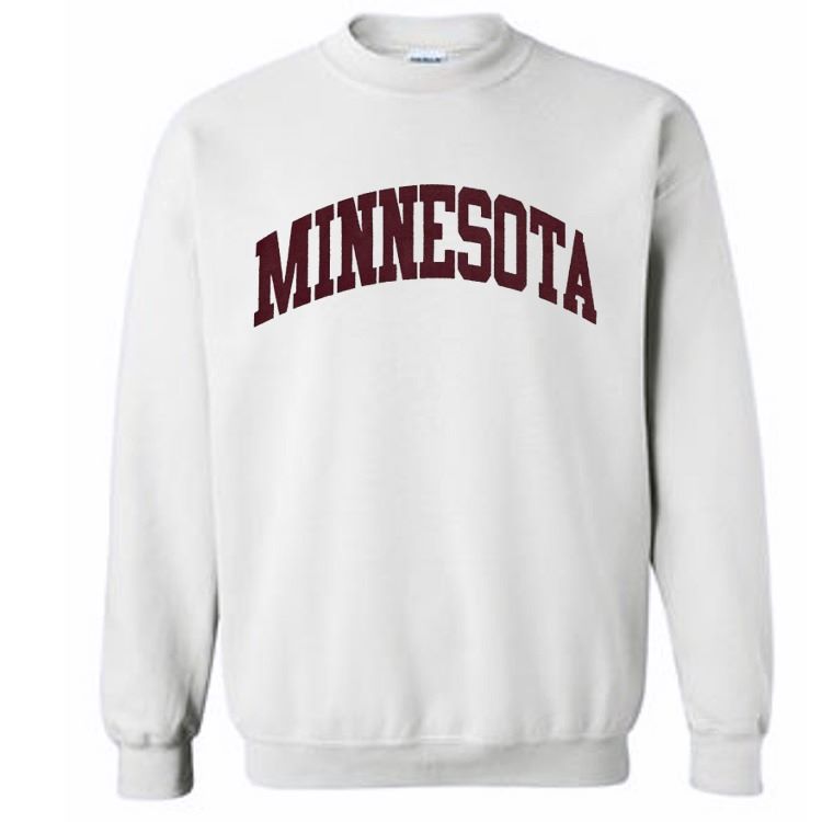 Minnesota White Pullover Crewneck Sweatshirts Fan HQ   