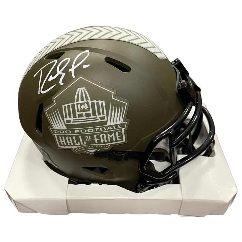Randy Moss Autographed Salute To Service Hall Of Fame Mini Helmet