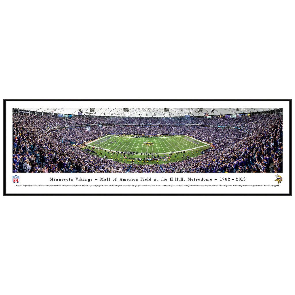 Minnesota Vikings Metrodome Final Game Panoramic Picture (In-Store Pickup) Collectibles Blakeway Basic Frame  
