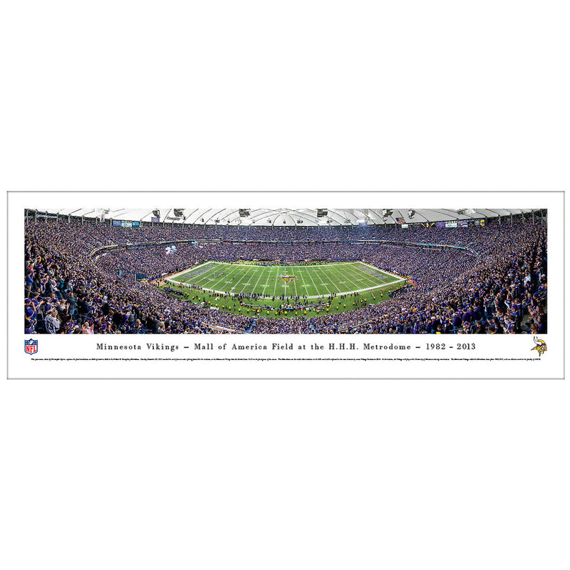 Minnesota Vikings Metrodome Final Game Panoramic Picture (Shipped)