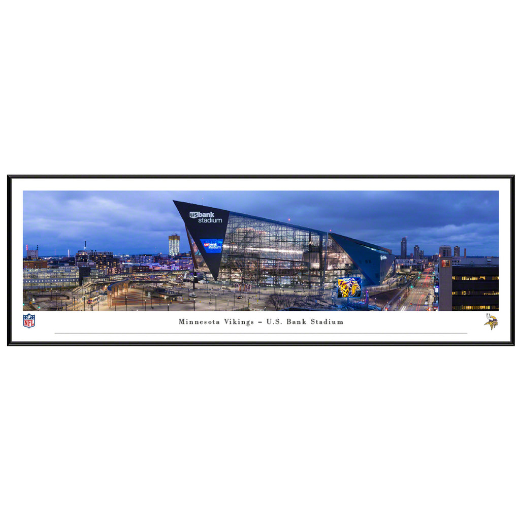 Minnesota Vikings US Bank Stadium Exterior Panoramic Picture (In-Store Pickup) Collectibles Blakeway Basic Frame  