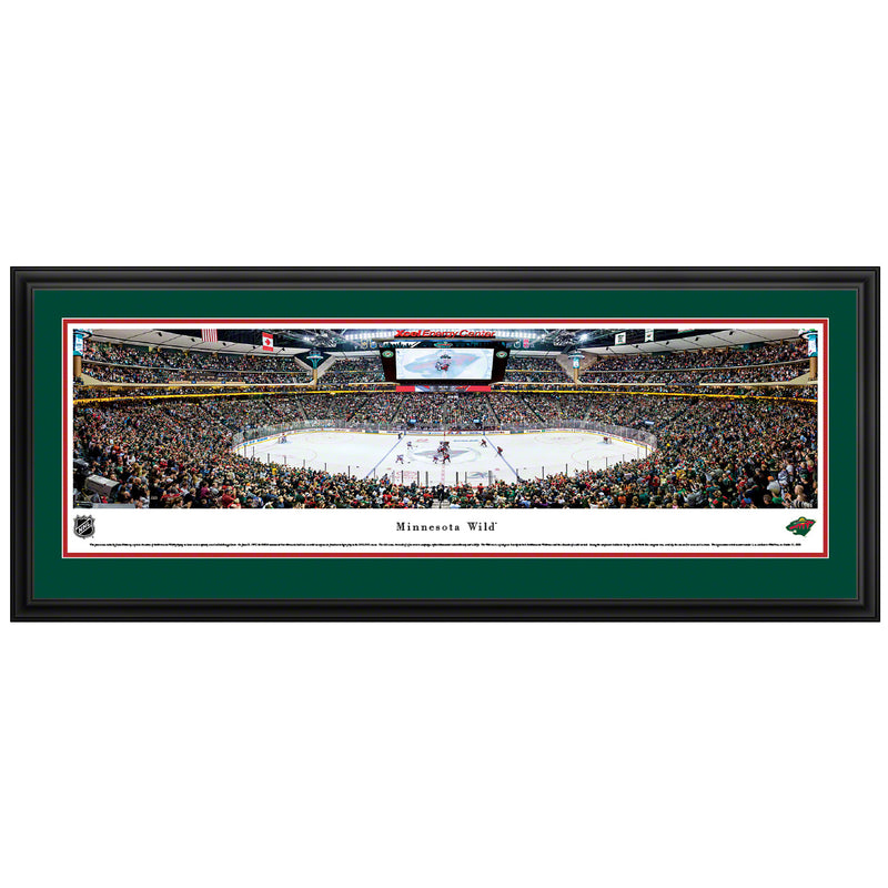 Minnesota Wild Xcel Energy Center Panoramic Picture (In-Store Pickup) Collectibles Blakeway Deluxe Frame  